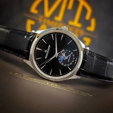 JAEGER-LECOULTRE MASTER ULTRA THIN MOONPHASE 39MM Q1368471 STEEL WARRANTY B&P