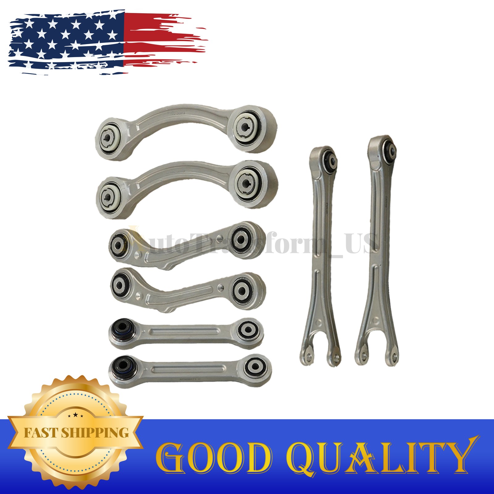 8PCS Fits Maserati Ghibli Quattroporte 14-16 Rear Suspension Control Arm Set US