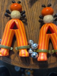 2-JUST B BYOU Ant Rattle Tambourine LETTER A Insect Instrument