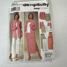 Simplicity 5687 Easy to Sew Pattern Women Pants Skirt Jacket Size 10-18 Uncut
