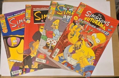 3 Simpsons Comics & Simpsons x Futurama Teil 2/2 2001-2005 Dino Verlag Konvolut