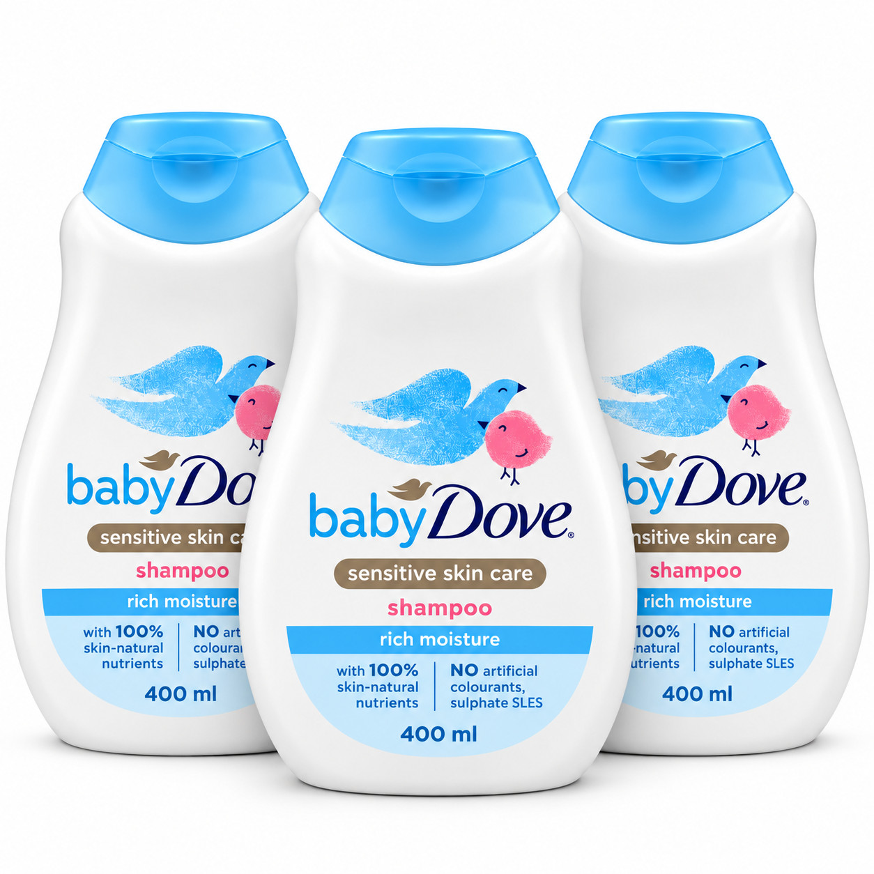 Baby Dove Sensitive Skin Care Rich Moisture Baby Shampoo 400 ml - Image 6