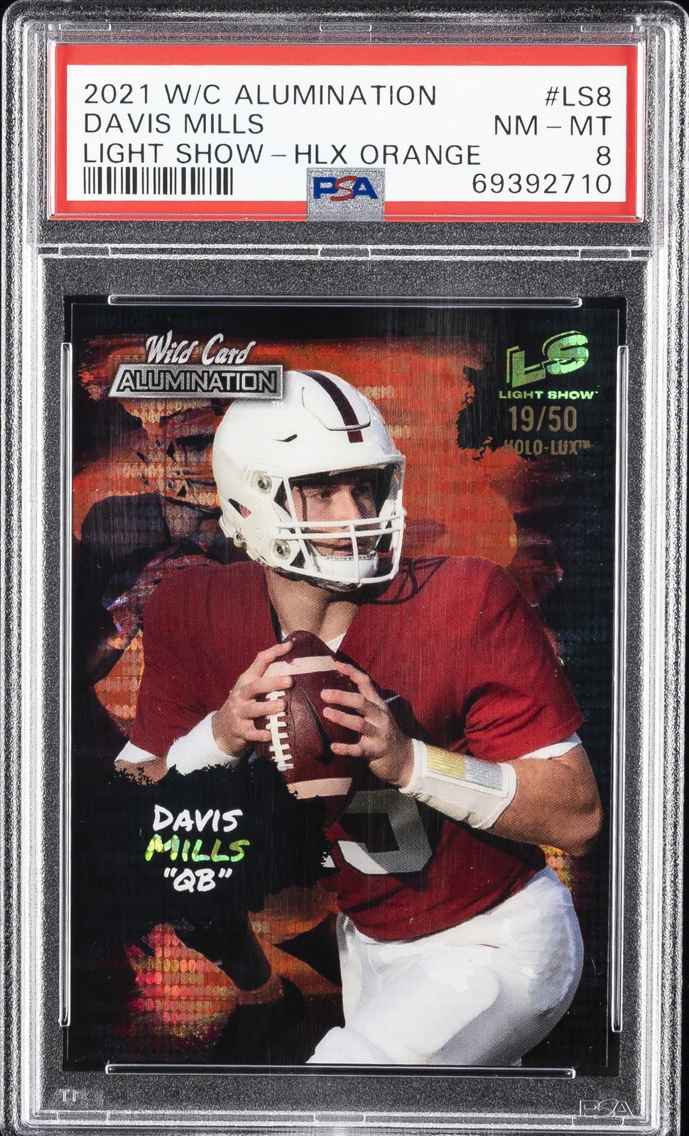 Davis Mills Wild Card Alumination Light Show #LS8 Holo-Lux Orange