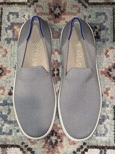Women's Rothy's The Original Slip-On Sneakers Shoes Gray/White Slip-On Size 8