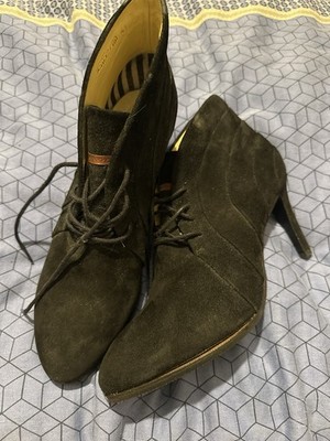Floris van Bommel Damen Stiefeletten Schwarz Größe 41 Wildleder Absatzschuhe