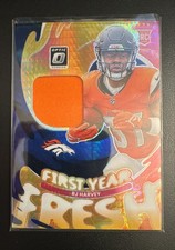 2025 Panini Donruss Optic - First Year Fresh RJ Harvey #FYFBH-RHY Blue Hyper...