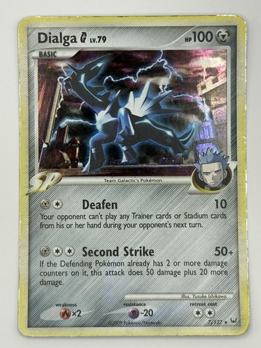 Dialga G 7/127 Pokemon Platinum Holo Rare 2009 Heavily Played