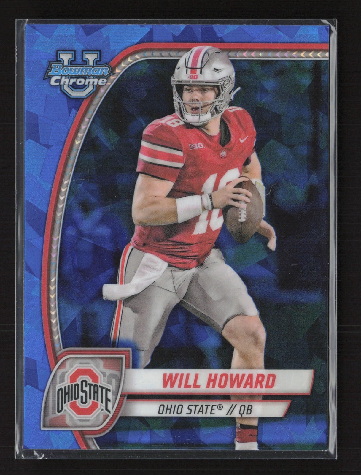 2024 Bowman Chrome U Sapphire Will Howard Ohio State Buckeyes #182