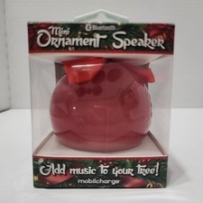 Mini Christmas Ornament Speaker Red Holiday Bluetooth Wireless Mobilecharge
