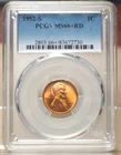 1952-S LINCOLN WHEAT CENT PCGS MS66+RD PLUS DESIGNATION 672730
