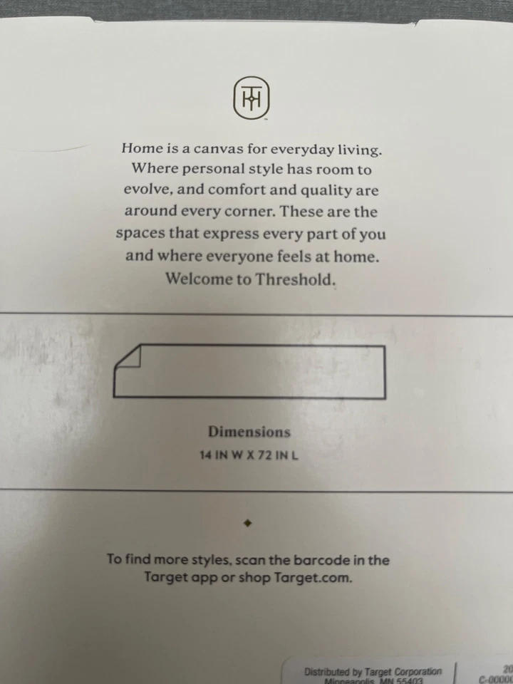 72" x 14" COTTON MACRAME TABLE RUNNER WHITE -THRESHOLD, FALL DECOR - Image 4 of 4