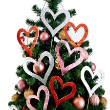 Glitter Valentines Day Decoration Heart Picks, 12pcs 7 7.5" Large Valentine T...
