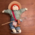 1986 Cabbage Patch Twain Huckleberry Finn doll w/ tag pole fish boots hat stand