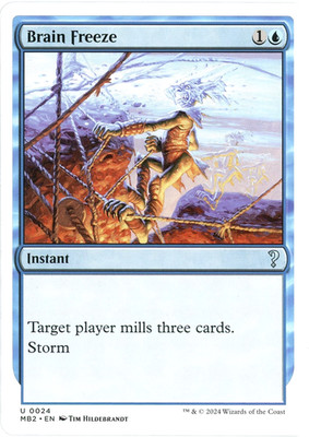 Brain Freeze (White Border) 0024 - Mystery Booster 2 (MB2) MTG - NM/M