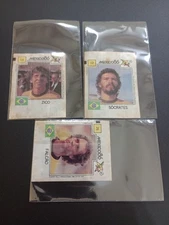 Lot 3x stickers Zico + Falcão + Sócrates   PING PONG World Cup 1986 MEXICO RARE