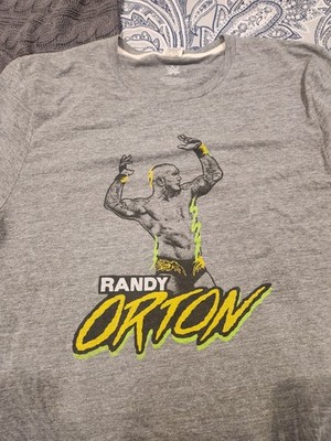 Homage WWE Randy Orton T-Shirt Men's XXL 2XL Grey Image Wrestling RKO Victory