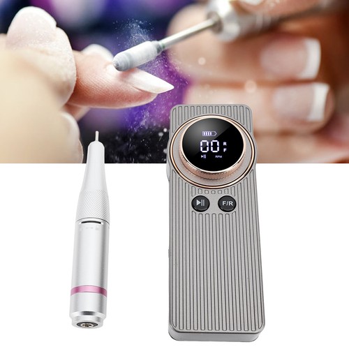 Nail Polisher Rechargeable High Speed Electric Nail File Machine Back Clip - Photo 5/12