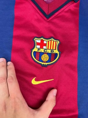 Vintage Nike FC Barcelona 2000 2001 Home Shirt Soccer Jersey Men