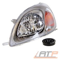 Scheinwerfer H4 Halogen Links MIT Stellmotor FÜR Toyota Yaris P1 BJ 99-03