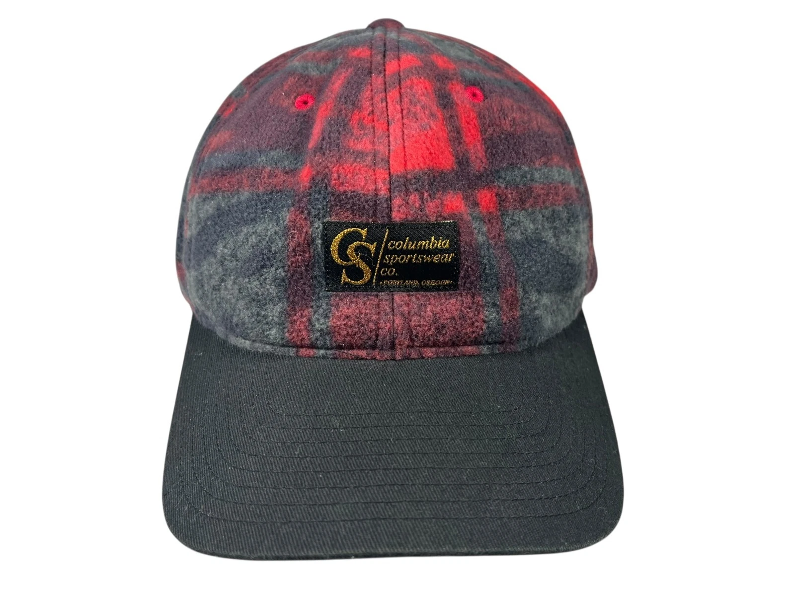 COLUMBIA Retro Red/Black BUGABOO FLEECE BASEBALL HAT Ski Snowboard Winter Hike