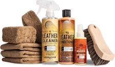 HOL303 Leather Cleaner and Conditioner Detailing Kit, for Interiors, Apparel