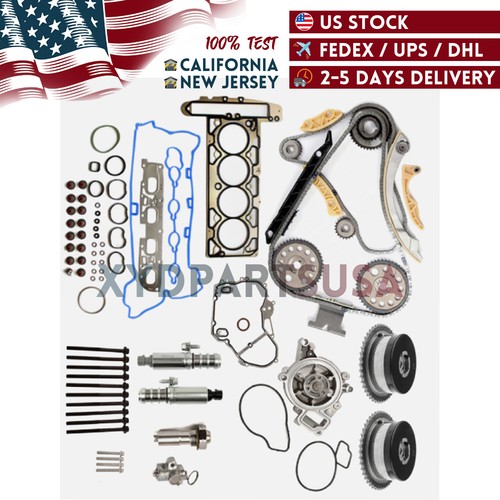 Timing Chain Gears Kit+ Head Gasket Set+Oil & Water Pump For GM Ecotec ...