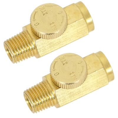 Brass In-Line Air Flow Regulator Control Tool Valve 1/4'' NPT (2)