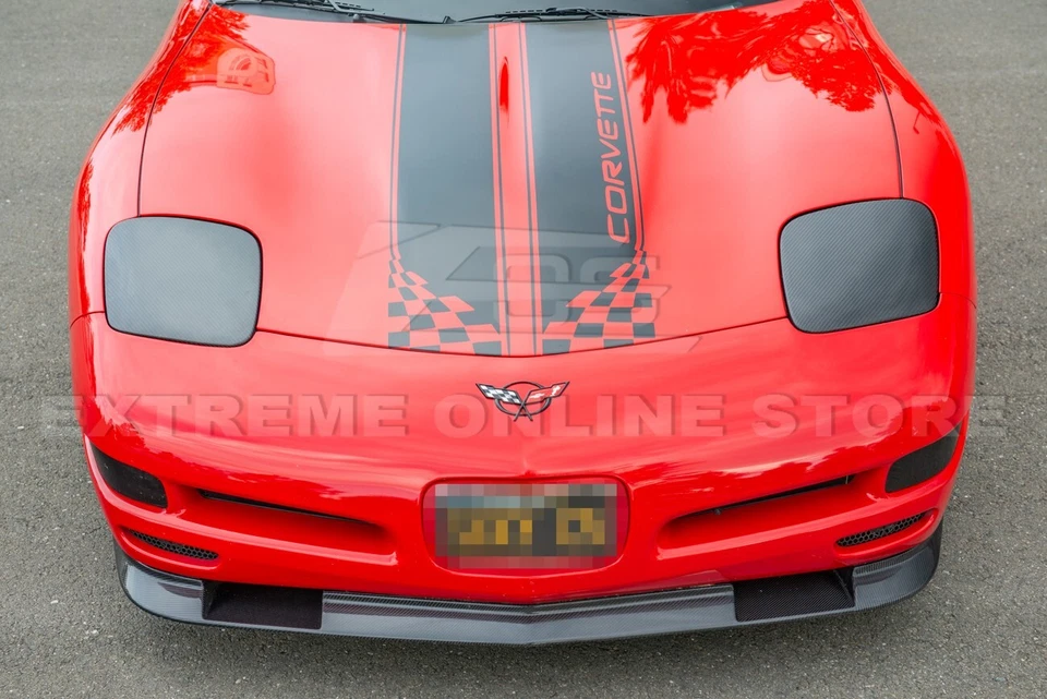 For 97-04 Corvette C5 | Factory Style CARBON FIBER Front Headlight Covers Pair - Image 4 of 4
