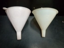 Vintage Fuller Brush Co Advertising Plastic Funnel White & Stanley Flex Funnels