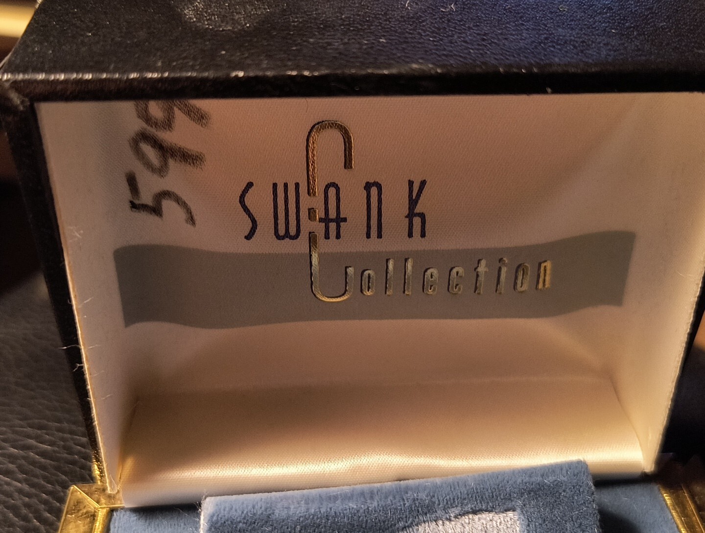 Swank cufflinks set, Gold Tone Rectangular With B… - image 4