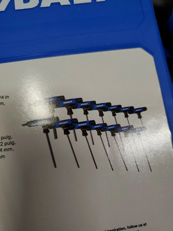 Kobalt 14-Piece T-Handle Hex Key Set  2884760 with storage rack - Image 3 of 4