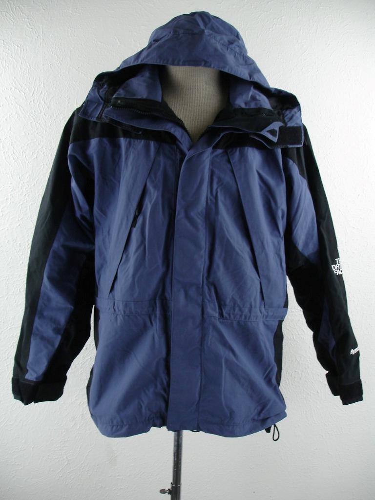 1990's Men's M The North Face Hydroseal Blue Black Coat