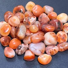 Red Carnelian Agate Tumbled Stones (By The Piece Or Pound) Bulk Wholesale Supply