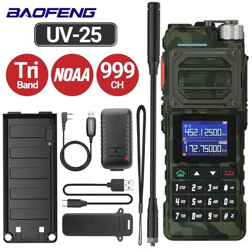 1er Pack Baofeng UV-25 10W Long Range Walkie Talkie Tri-Power NOAA Typ-C Amateurfunk - Bild 14 von 18