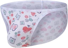 Zonbailon Men's Briefs Soft Underwear Cartoon Print Low Rise Tagless Briefs