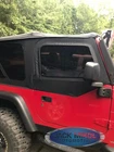 Tinted Upper Door Skins 97-06 Jeep Wrangler Front Windows Without Metal Frames