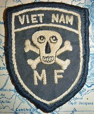 Rare Hand Sewn Patch - JOLLY ROGER - Mike Force - BJ 21 MF - Vietnam War - M.710