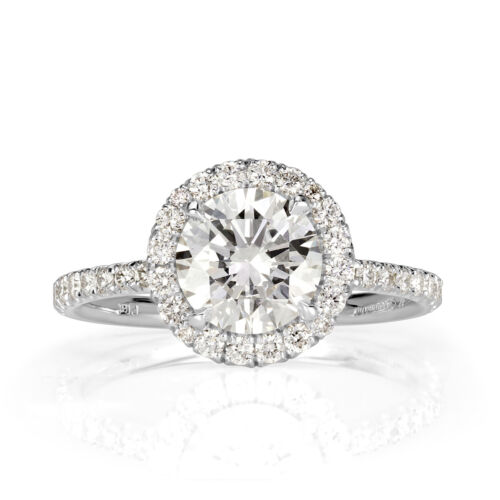 Mark Broumand 1.96ct Round Brilliant Cut Diamond Engagement Ring - Picture 1 of 4