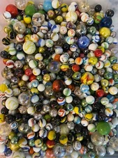 MARBLES SPECIAL COLLECTION 5/8 -FANCY MIX MARBLES 2 POUNDS More Shooters