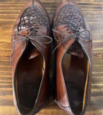 ALLEN EDMONDS Hersey Chili Brown Weave Derby Oxford Dress  display picture 2
