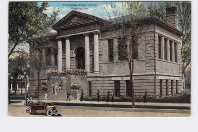 PPC Postcard NE Nebraska Hastings Carnegie Public Library Exterior View