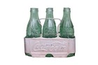 Coca Cola Acton Kansas Six Pack Bottle Holder With Six Vintage Glass Bottles — photo 5