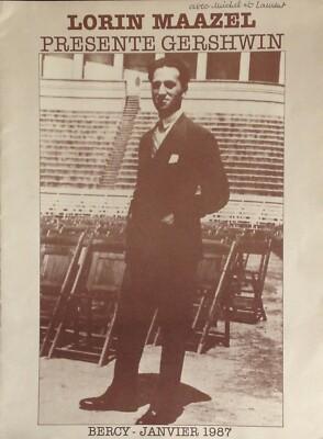 PROGRAMM LORIN MAAZAL PRESENT GERSHWIN BERCY - JANUAR 1987