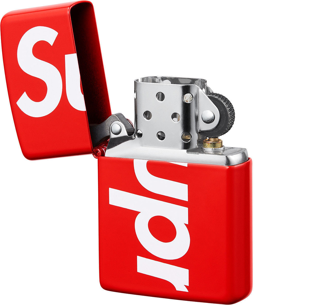 Supreme SS18 Supreme Box Logo Zippo Lighter Red NYC SUPREME IN HAND