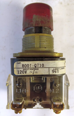 1 USED ALLEN BRADLEY 800T-QT10 RED PUSH BUTTON SWITCH ***MAKE OFFER***