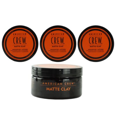 American Crew Matte Clay 3 x 85 g Haarpaste Haarwax Matt für Männer Set