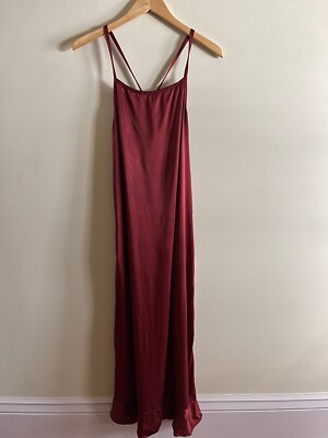 lacausa silk dress LACAUSA Moonstone Slip Dress Coral Wash
