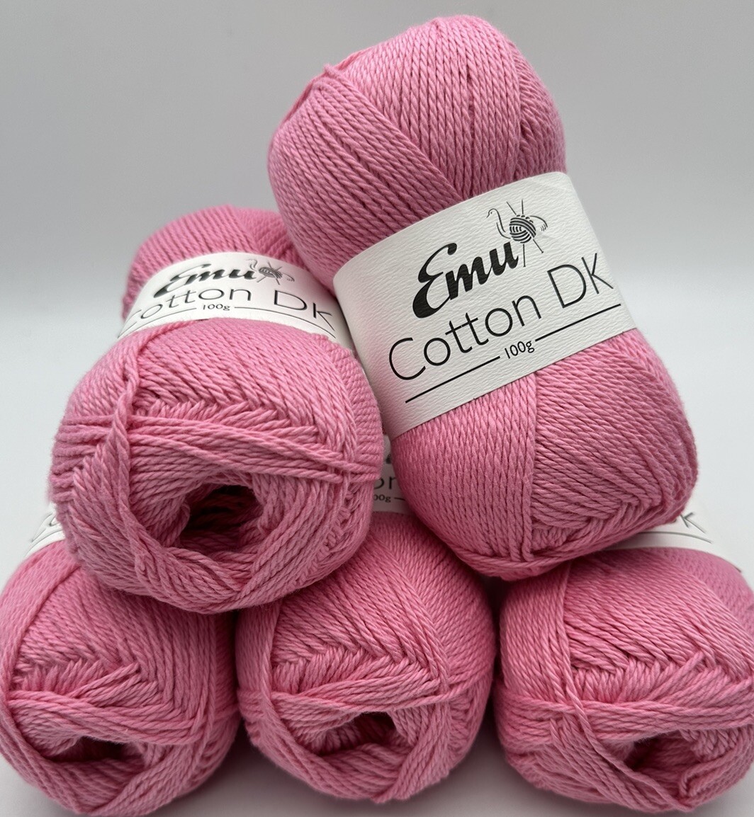 Emu Cotton DK 100% Cotton Double Knitting Crochet Yarn 5x100g