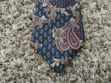 Savile Row Green Paisley Neck Tie 100 Silk Made In USA