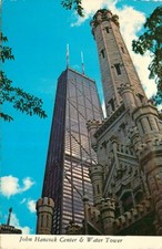 Postcard Chicago, Illinois - John Hancock Center & Water Tower